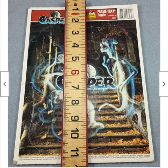 Vintage Casper Friendly Ghost Frame Tray Puzzle 12 pc Age 3+ Golden Books 1995 - Picture 2 of 5